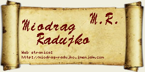 Miodrag Radujko vizit kartica